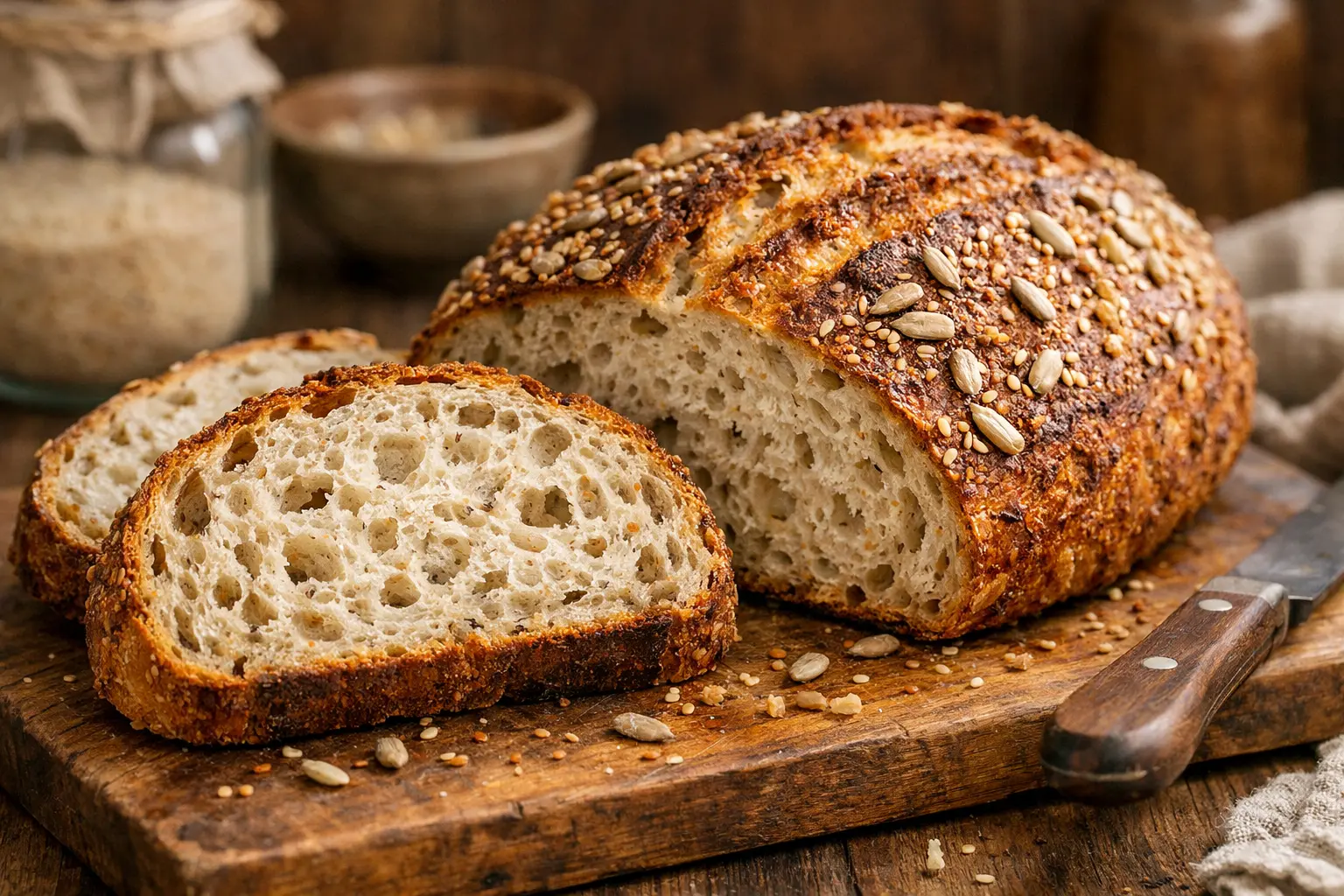 Pâine cu maia fără gluten FODMAP — rețetă de casă permisă în dieta pentru colon iritabil cu făinuri din orez hrișcă și tapioca