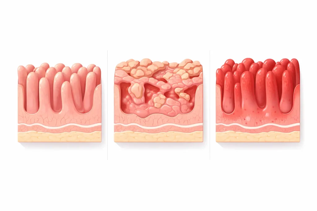 Diferențe vizuale colon iritabil versus Crohn versus colită ulcerativă