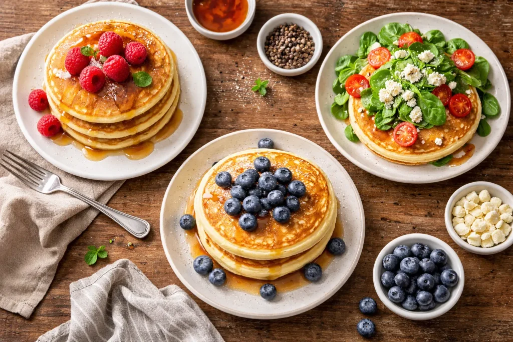 Variante de clătite fără gluten FODMAP — dulci, sărate și americane pufoase