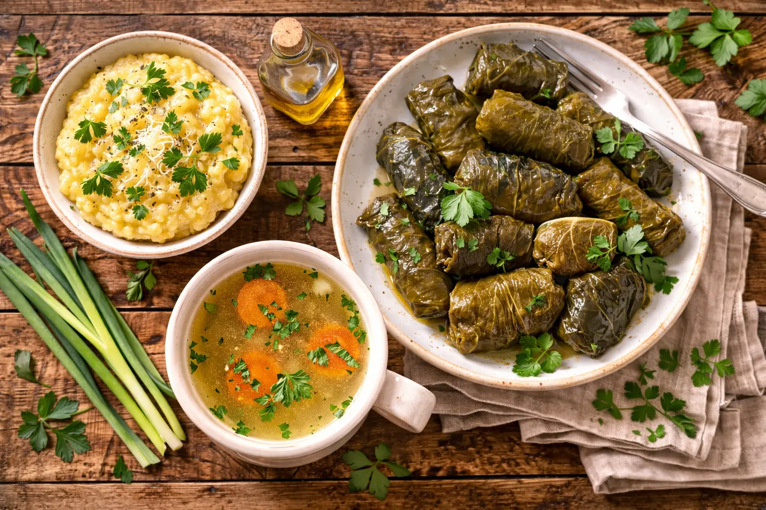 Rețete tradiționale românești adaptate FODMAP — sarmale în foi de viță, ciorbă de pui și mămăligă pentru persoanele cu colon iritabil